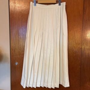 Vintage Jones New York Pleated Wool Maxi Skirt